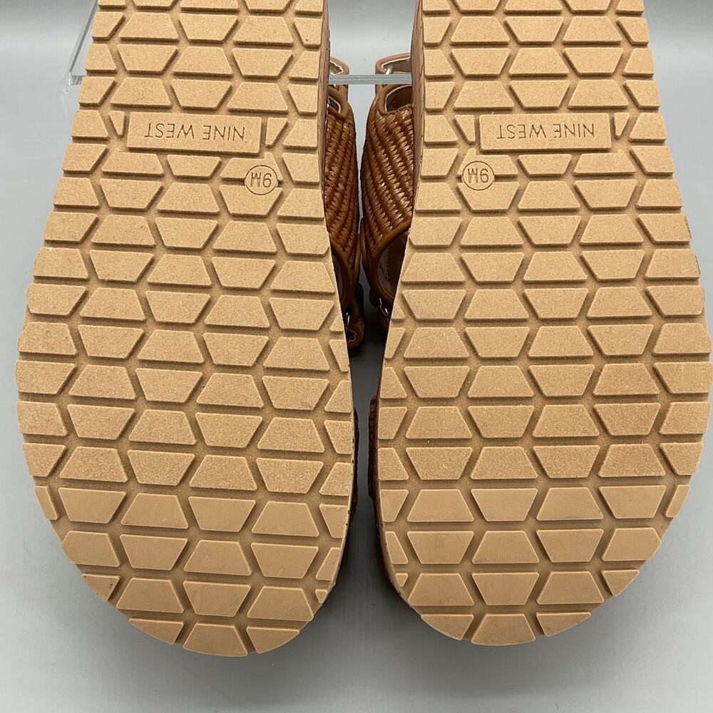 NEW Nine West Women’s Heavin Woven Platform Wedge Sandals Brown Size 9M - Picture 10 of 10